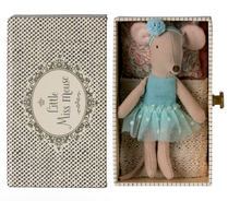 teal little sister dance mouse in daybed