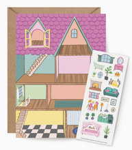 sticker scene card: dollhouse