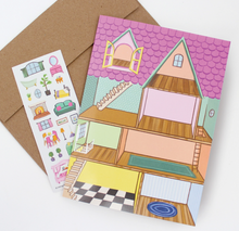 sticker scene card: dollhouse