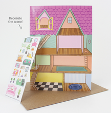 sticker scene card: dollhouse