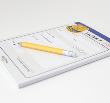 police ticket play notepad