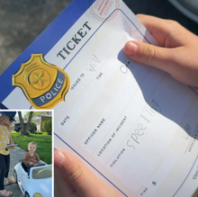 police ticket play notepad