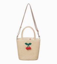 crochet cherry basket bag