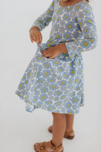 twirl dress in periwinkle floral