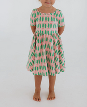 twirl dress in pink tulip