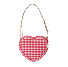 gingham ruffle love heart
