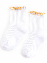 lettuce trim midi socks in sunshine