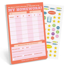 my homework: homework chart