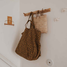 elisa tote bag animal print caramel