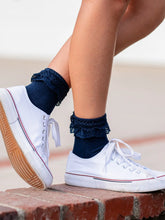 navy lace bobby socks