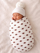 football pointelle swaddle
