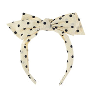 polka dot double bow headband