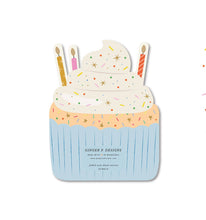 Birthday Cupcake die-cut folded Greeting Card