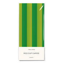tissue paper green stripes