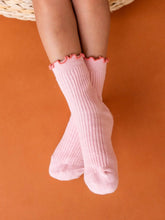 pink lettuce trim midi sock