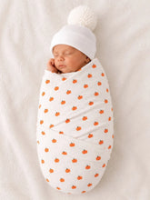 pumpkin pointelle swaddle