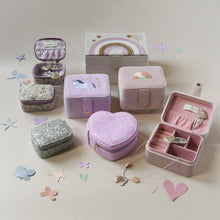 Enchanted Glitter Heart Jewelry Box