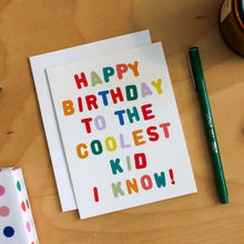 coolest kid birthday card