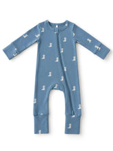 cowboy boot romper blue