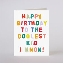 coolest kid birthday card