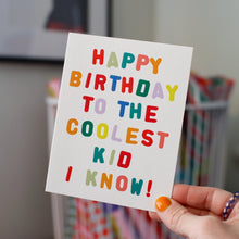 coolest kid birthday card