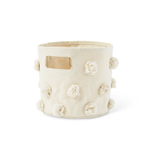 natural pom canvas mini