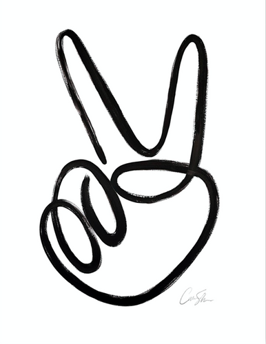 peace sign print