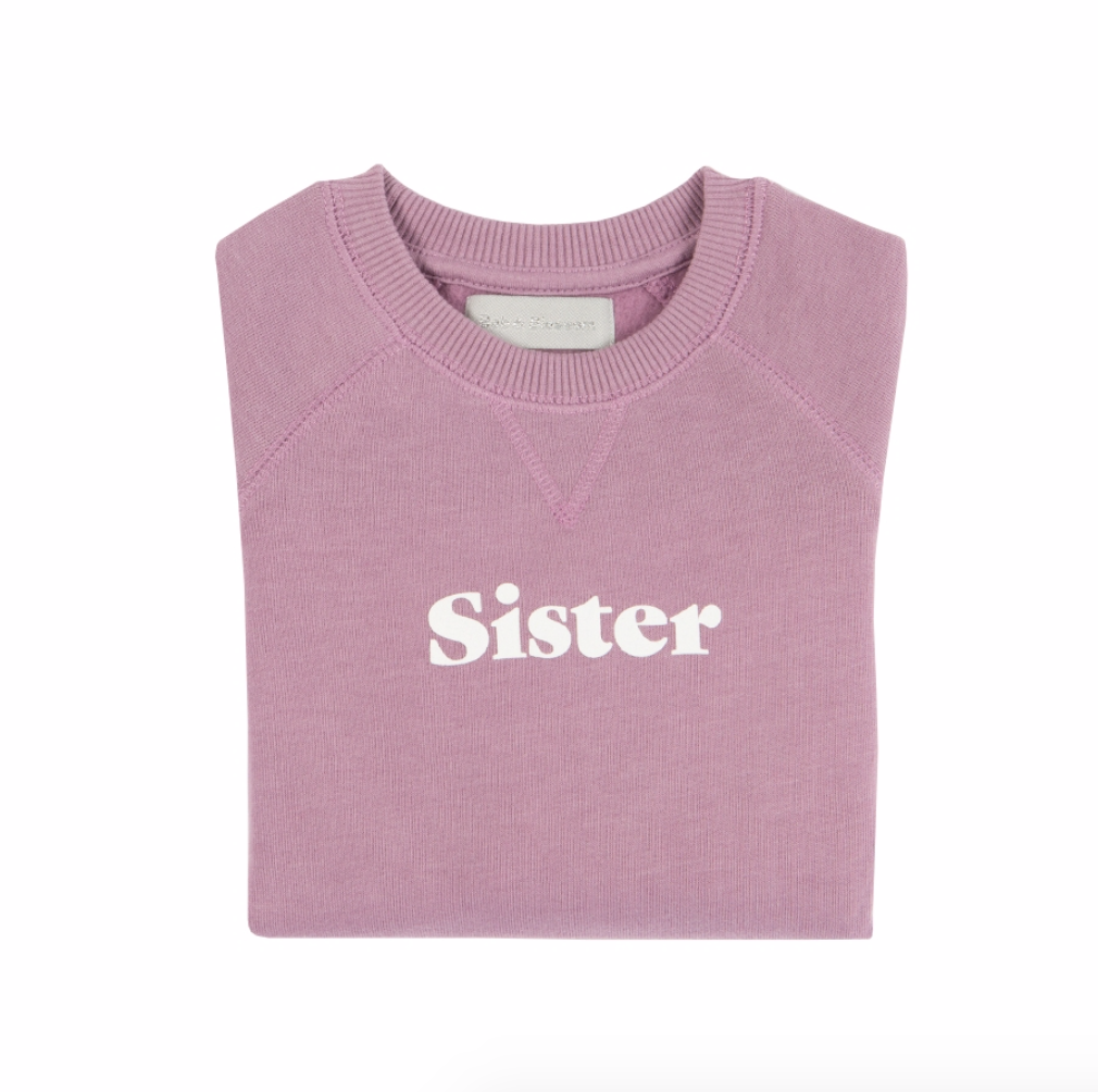 sister sweatshirt in violet