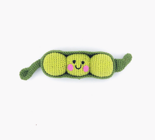 friendly pea pod rattle