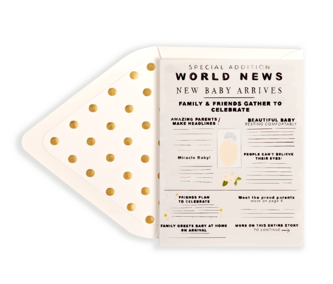 world news new baby card