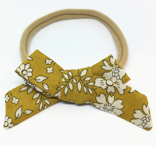 mustard floral dainty headband