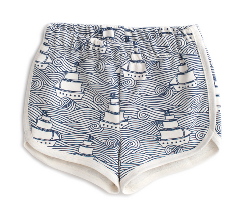 French terry shorts in high seas