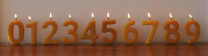 FINAL SALE: beeswax number candles