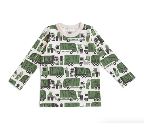 FINAL SALE: long sleeve tee in garbage truck