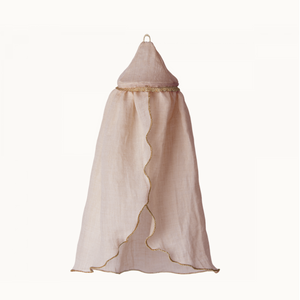 miniature bed canopy in rose