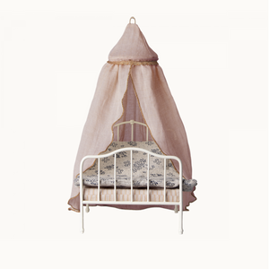 miniature bed canopy in rose