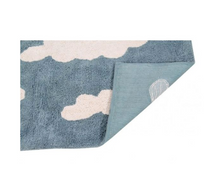 vintage blue cloudy rug