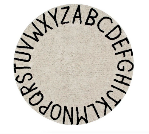 round ABC rug