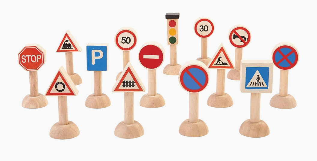 set of traffic signs