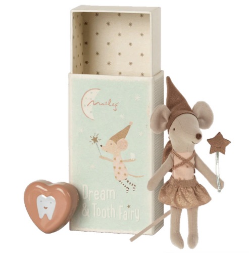 tooth fairy mouse in box, rose