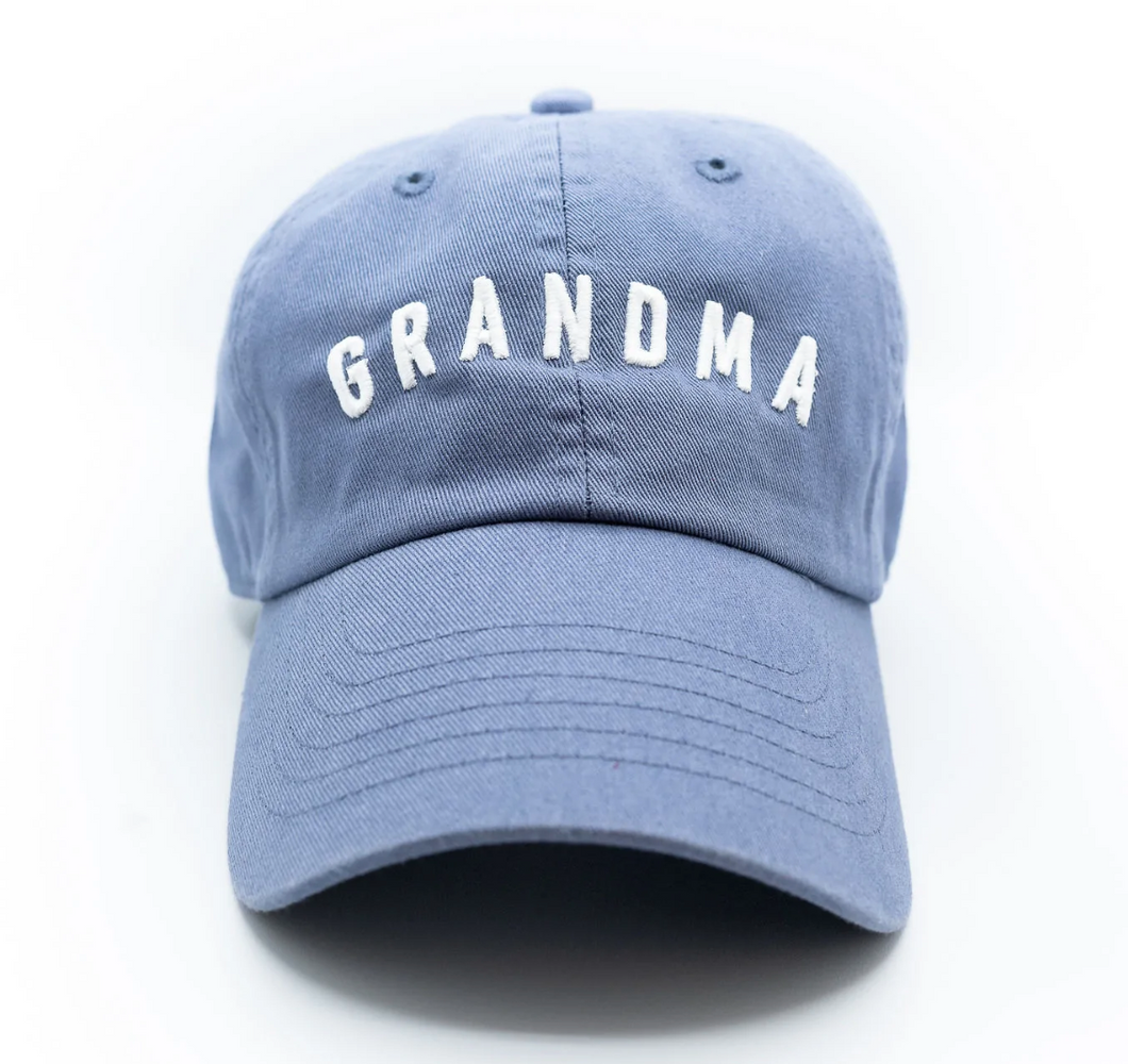 grandma ball cap in dusty blue