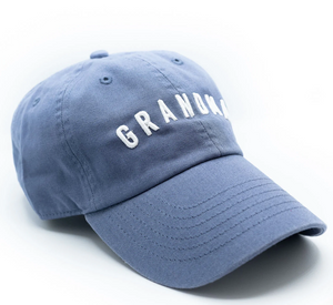 grandma ball cap in dusty blue