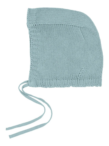 FINAL SALE: sweetly knit bonnet in blue