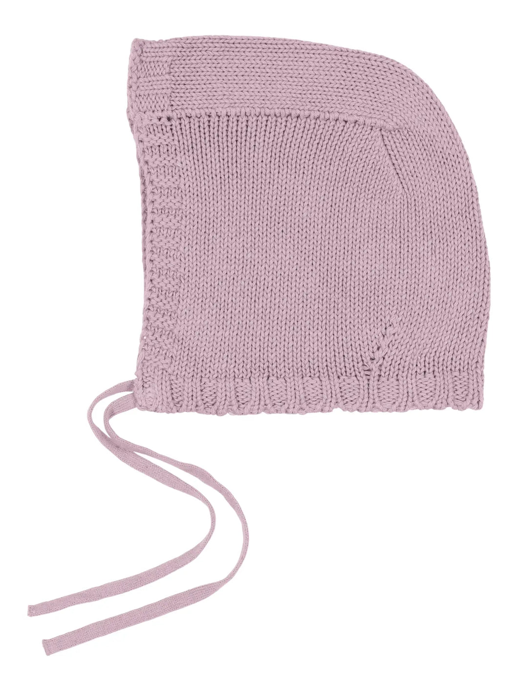sweetly knit bonnet in lilac